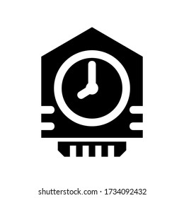 wall clock  icon or logo isolated sign symbol vector illustration - high quality black style vector icons
