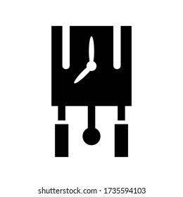 icono de reloj de pared o logotipo símbolo de signo aislado ilustración vectorial - iconos vectoriales de estilo negro de alta calidad
