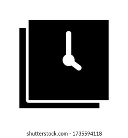 wall clock  icon or logo isolated sign symbol vector illustration - high quality black style vector icons
