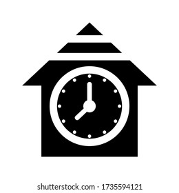 wall clock  icon or logo isolated sign symbol vector illustration - high quality black style vector icons
