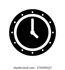 Wand-Uhr-Symbol oder Logo-isolierte Symbol-Symbol-Vektor-Illustration - qualitativ hochwertige Vektorsymbole im schwarzen Stil
