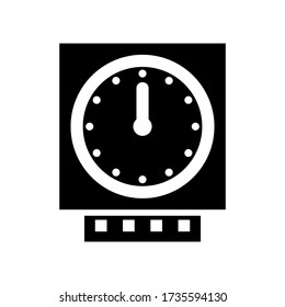 wall clock  icon or logo isolated sign symbol vector illustration - high quality black style vector icons
