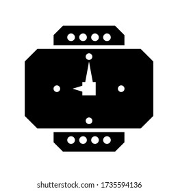 wall clock  icon or logo isolated sign symbol vector illustration - high quality black style vector icons
