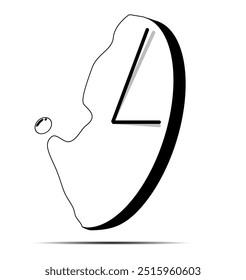 Ícone de relógio de parede. derretendo ícone de vetor de relógio de parede para web design em fundo branco. parte 1