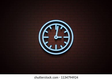 wall clock icon in Neon 