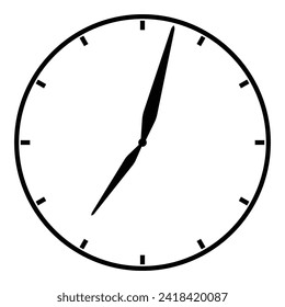 Wall clock icon in the office, clock face sign in the wall room, Simple illustration of wall clock vector icon for web