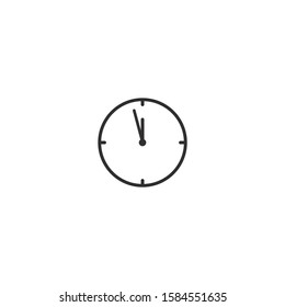 Wall clock icon on a white background