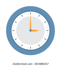 icono del reloj de pared en fondo blanco