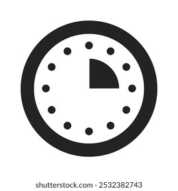 Wall clock icon outline on white background.
