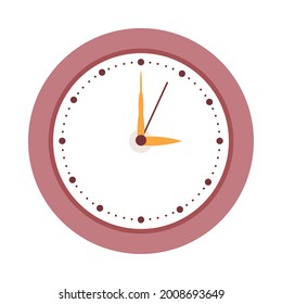 wall clock icon over white background