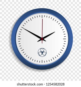 Wall clock icon. Realistic illustration of wall clock vector icon for web design