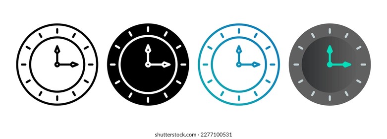 Icono de reloj de pared. inicio de sesión para concepto móvil y diseño web. ilustración vectorial