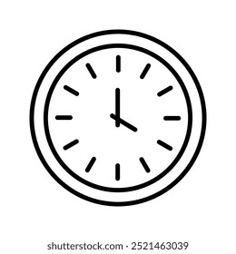 Wall Clock icon. clock sign. for mobile concept and web design. vector illustration