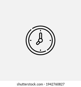 Wall clock icon sign vector,Symbol, logo illustration for web and mobile