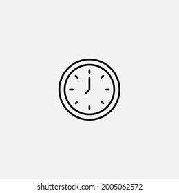 Vector de signo de icono de reloj de pared,Símbolo, ilustración de logotipo para web y móvil