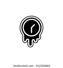 Wall clock icon. Simple glyph, flat vector of time icons for ui and ux, website or mobile application