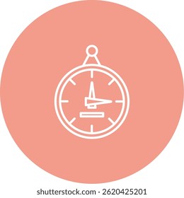 Wall Clock Icon Symbol Art Sign