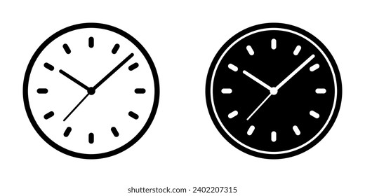 Wall Clock Icon. symbol for mobile concept and web design. vector illustration