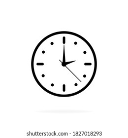 Icono de reloj de pared. Signo de tiempo. Símbolo de reloj. EPS vectorial 10. Aislado sobre fondo blanco.