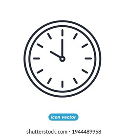 wall clock icon. Time symbol template for graphic and web design collection logo vector illustration