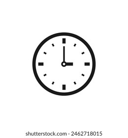 Icono de reloj de pared. Vector de símbolo de tiempo adecuado para Web y Diseño gráfico 