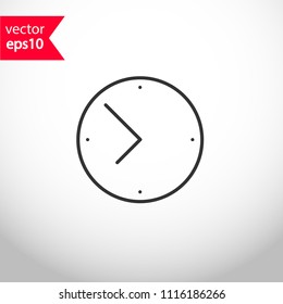 Wall clock icon. Time vector icon. EPS 10 vector flat sign.