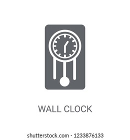 Wall clock icon. Trendy Wall clock logo concept on white background from Human Resources collection