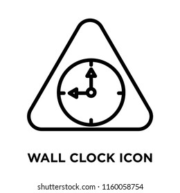 Wall clock icon vector isolated on white background, Wall clock transparent sign , line and outline elements in linear style