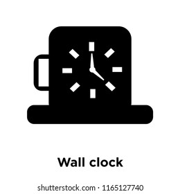 Wall clock icon vector isolated on white background, Wall clock transparent sign , black time symbols