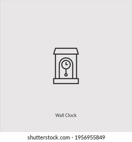 wall clock icon vector isolated on white background