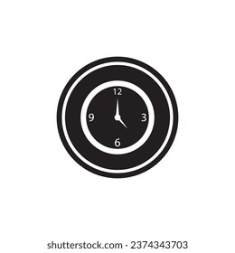 wall clock icon vector template illustration logo design