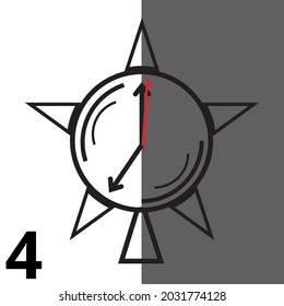 wall clock icons with simple shapes and different variations