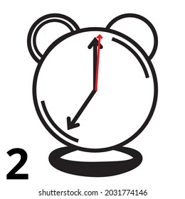 wall clock icons with simple shapes and different variations