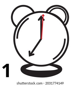 iconos de reloj de pared con formas simples y variaciones diferentes