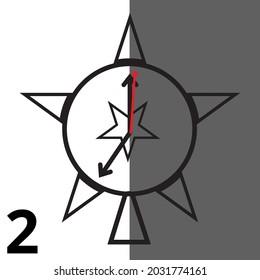 wall clock icons with simple shapes and different variations