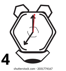 wall clock icons with simple shapes and different variations