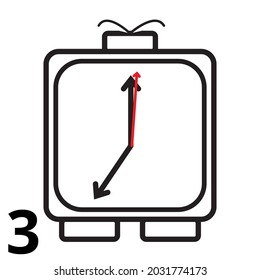 wall clock icons with simple shapes and different variations