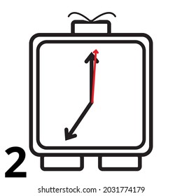 iconos de reloj de pared con formas simples y variaciones diferentes