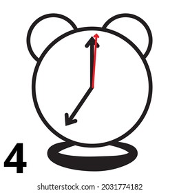 wall clock icons with simple shapes and different variations