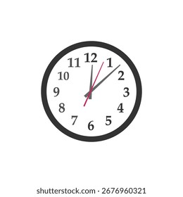 Ilustración de reloj de pared sobre fondo blanco vol 01