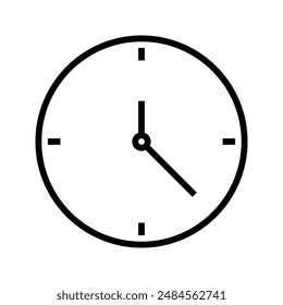 wall clock illustration vector icon. to show the time