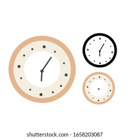 wall clock isolated flat design 