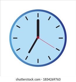 wall clock isolated on white background