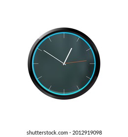 Wall clock isolated on a white background