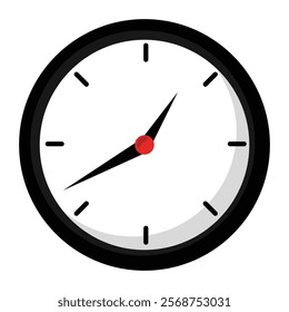 wall clock isolated on white background