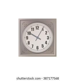 Wall Clock isolated on white background. Vector Illustration