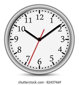 wall clock isolated on a white