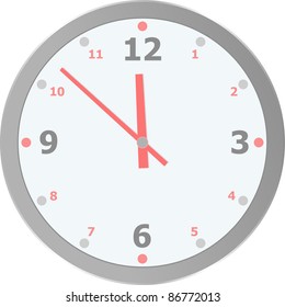 wall clock isolated on white background vector