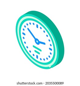 wall clock isometric icon vector. wall clock sign. isolated symbol illustration