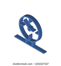 Wall clock isometric left top view 3D icon